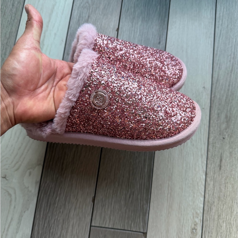 Michael Kors Glittery Pink Slippers - Picture 5 of 8